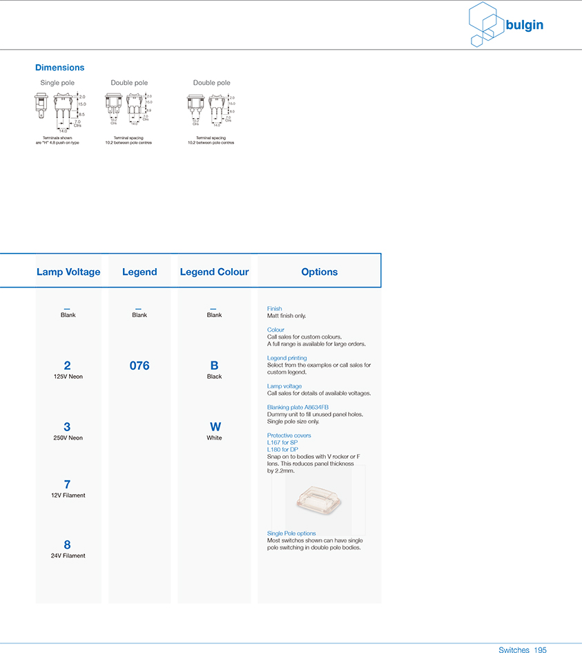 8670翹板開關系列功能