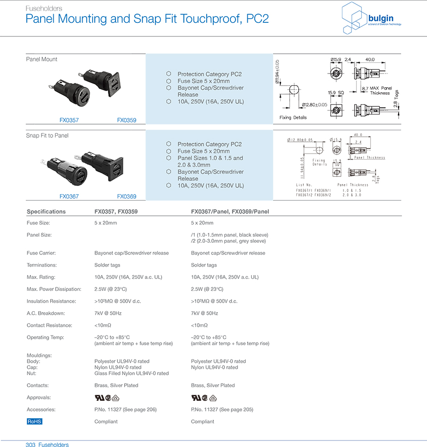 FX0367防觸摸保險(xiǎn)絲座選型